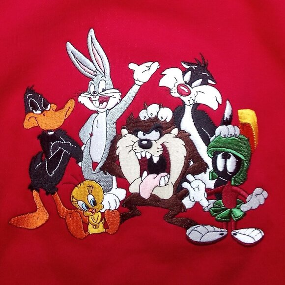 Deadstock Vintage Warner Bros. Looney Tunes Embroidered Crewneck Sweatshirt - Picture 1 of 5